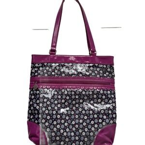 Vera Bradley Pink and Black Floral Tote